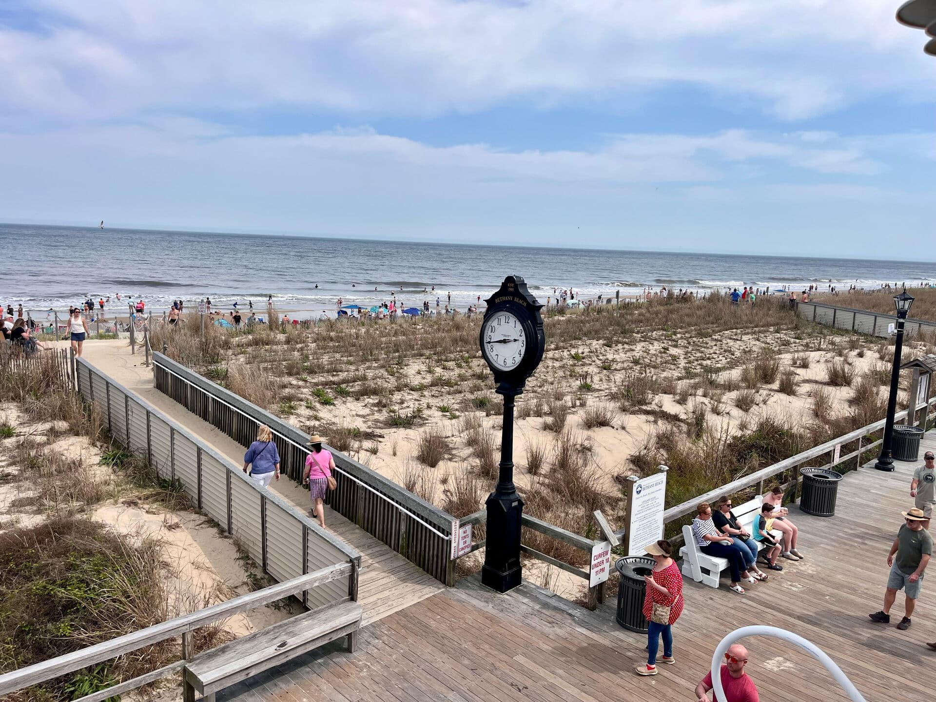 Bethany Beach boardwalk and ocean
