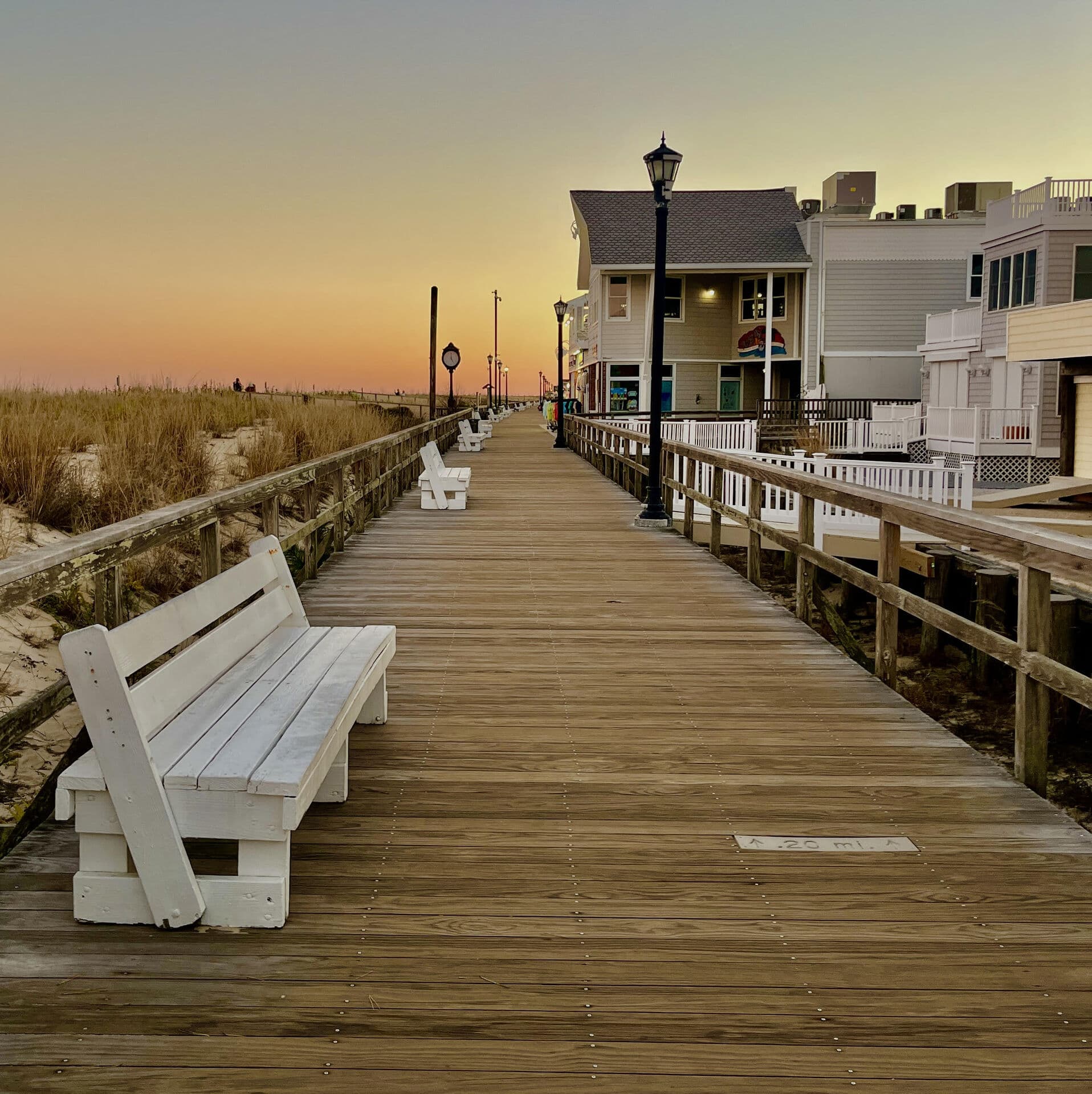 Boardwalk at sunset