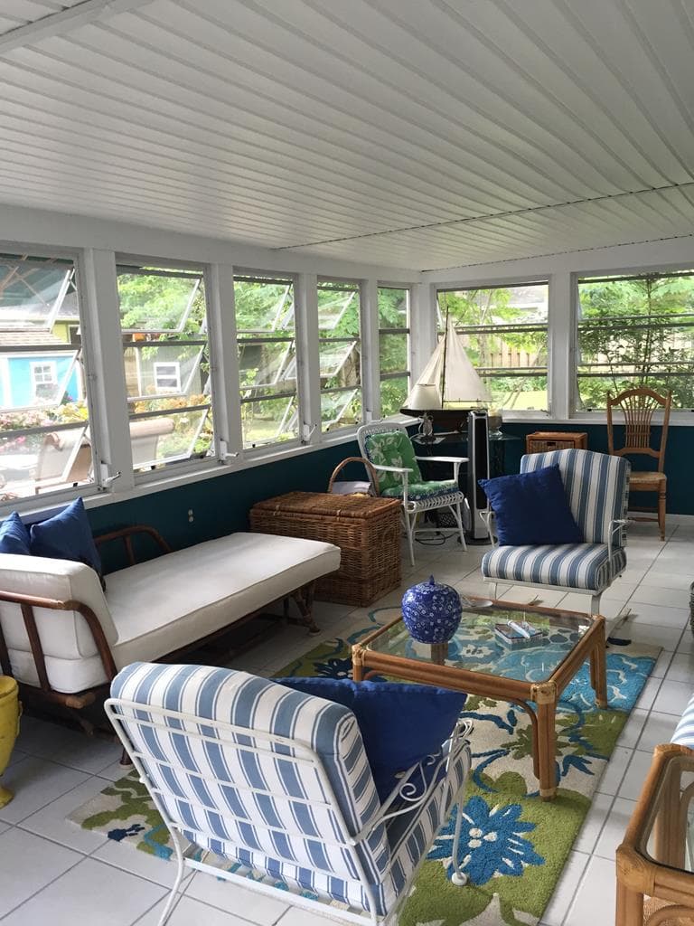 Enclosed Porch off Deck